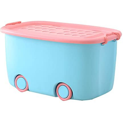 PARASNATH Rolling Storage Container Box (BluePink Colour)- 45 Litre Super Large With Wheels Size (59X39X30 cm) Launch Offer Actual Price 1999, Polypropylene, Plastic, Rectangular