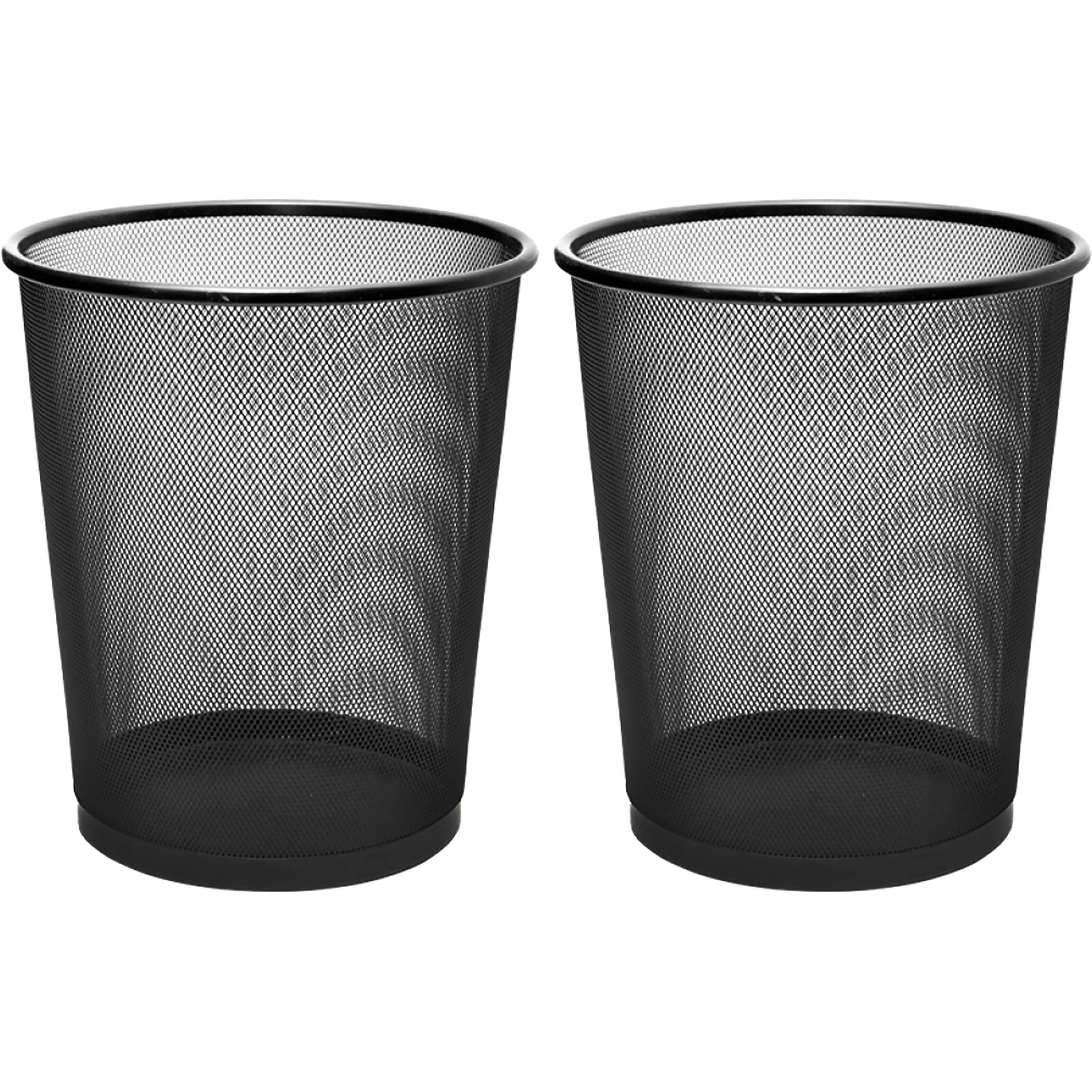 GoodWill Tech Metal Mesh Recycling Bins Wastebasket for Home/Office/Hospital/College/School (small, black)