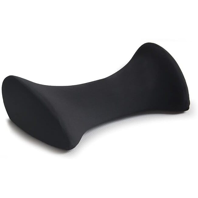 LIFEBERG Health Ultra-Soft Lumbar Support Pillow for Sleeping, Memory Foam Lumbar Sleeping Bed Pillow for Back Pain Relief, Waist Pillow,Back Stretch (Black)