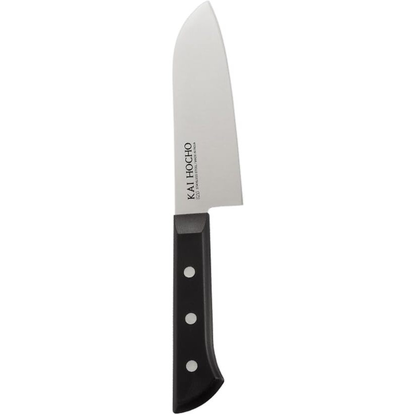Kai Hocho Premium Santoku Kitchen/Vegetable Knife, 6.77 Inch Blade, Black, Carbon_Steel