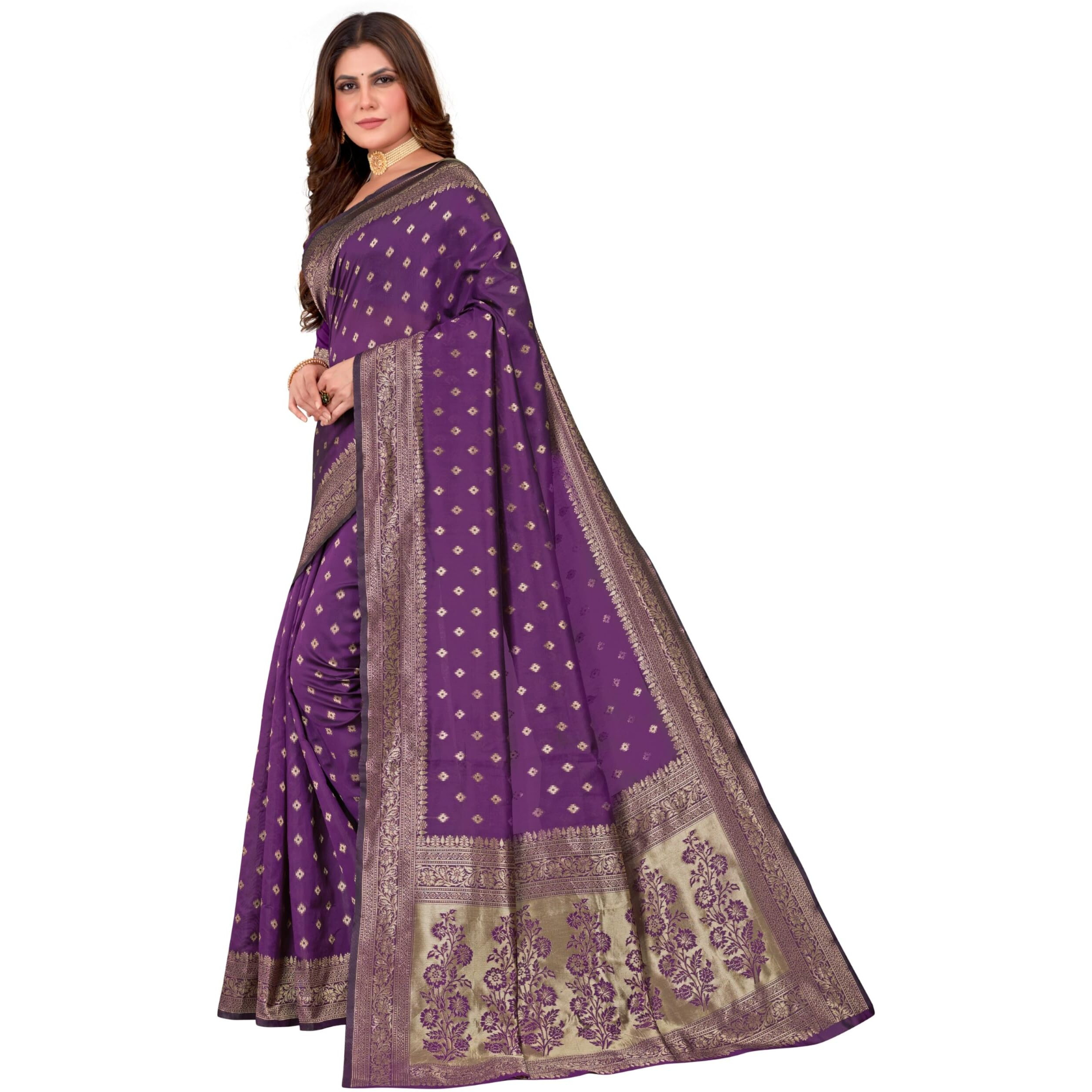 C J Enterprise Womens Pure Kanjivaram Silk Saree Soft Banarasi Design Wear Kanchipuram Pattu Sarees Latest Party Cotton Sari collections With Blouse Piece for Wedding sadi 2024 2023 (Pari159 Wine)