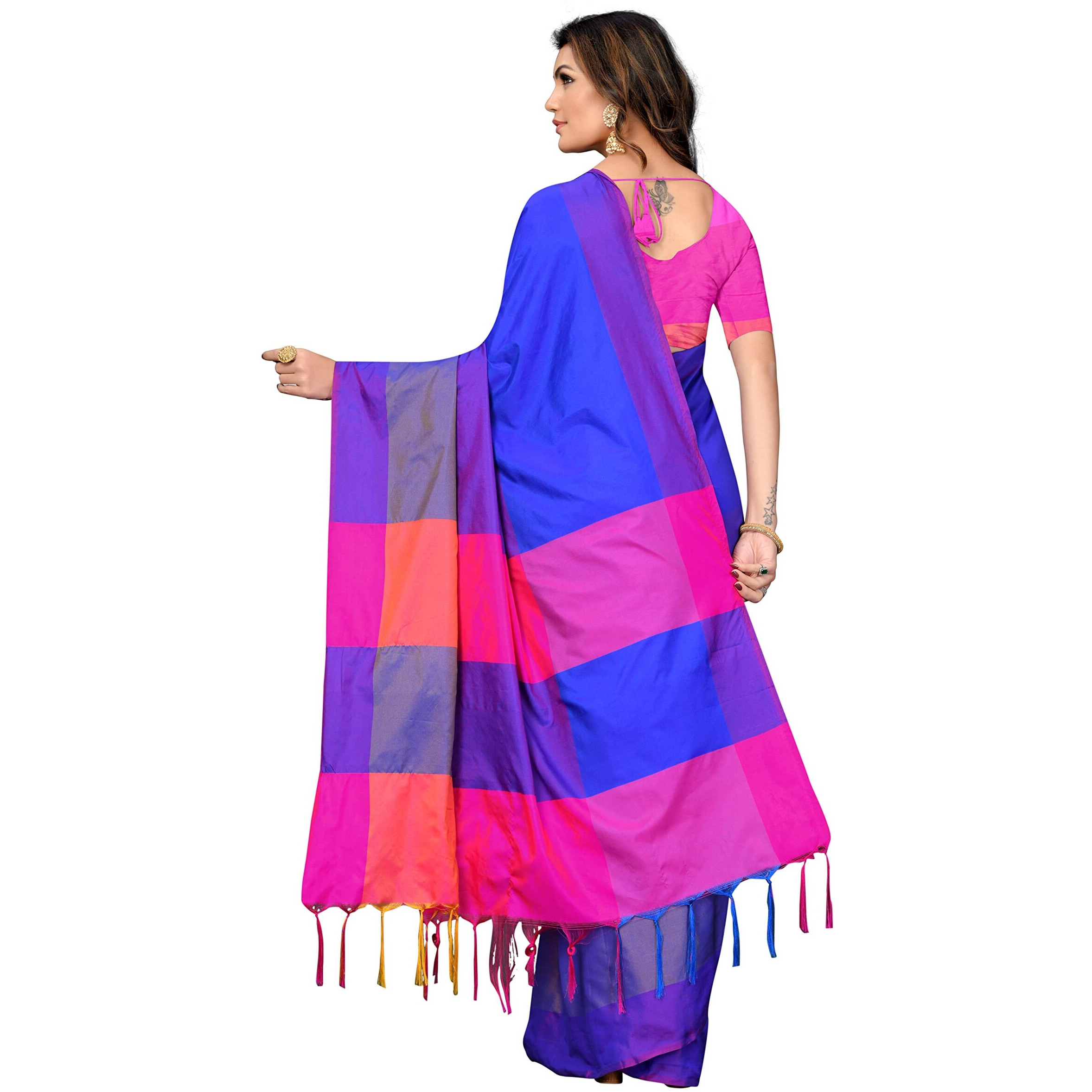 Silk ZoneWomens Soft Silk Uppada Woven Pattu Blue Saree(SZ-AURA-BU-434)
