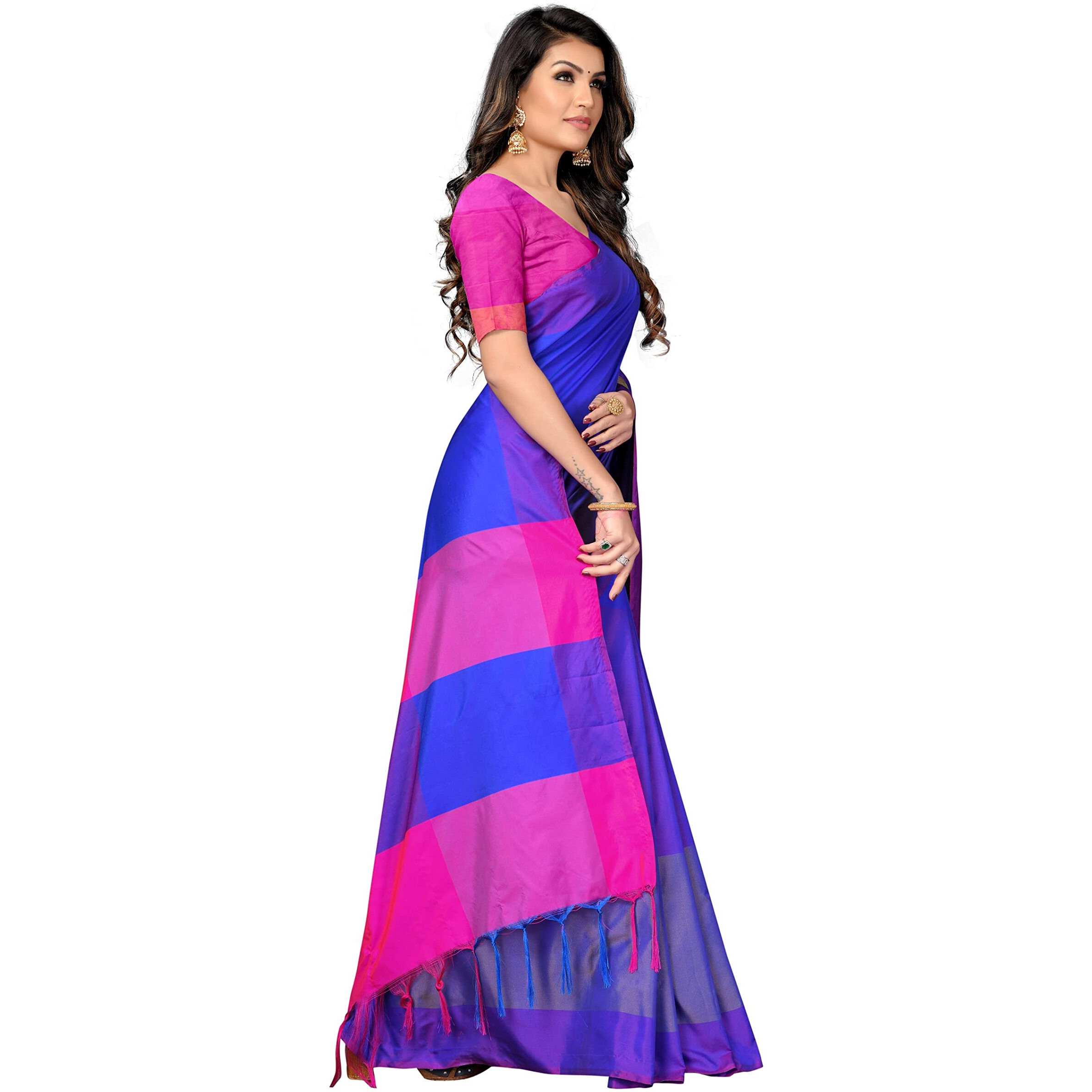 Silk ZoneWomens Soft Silk Uppada Woven Pattu Blue Saree(SZ-AURA-BU-434)
