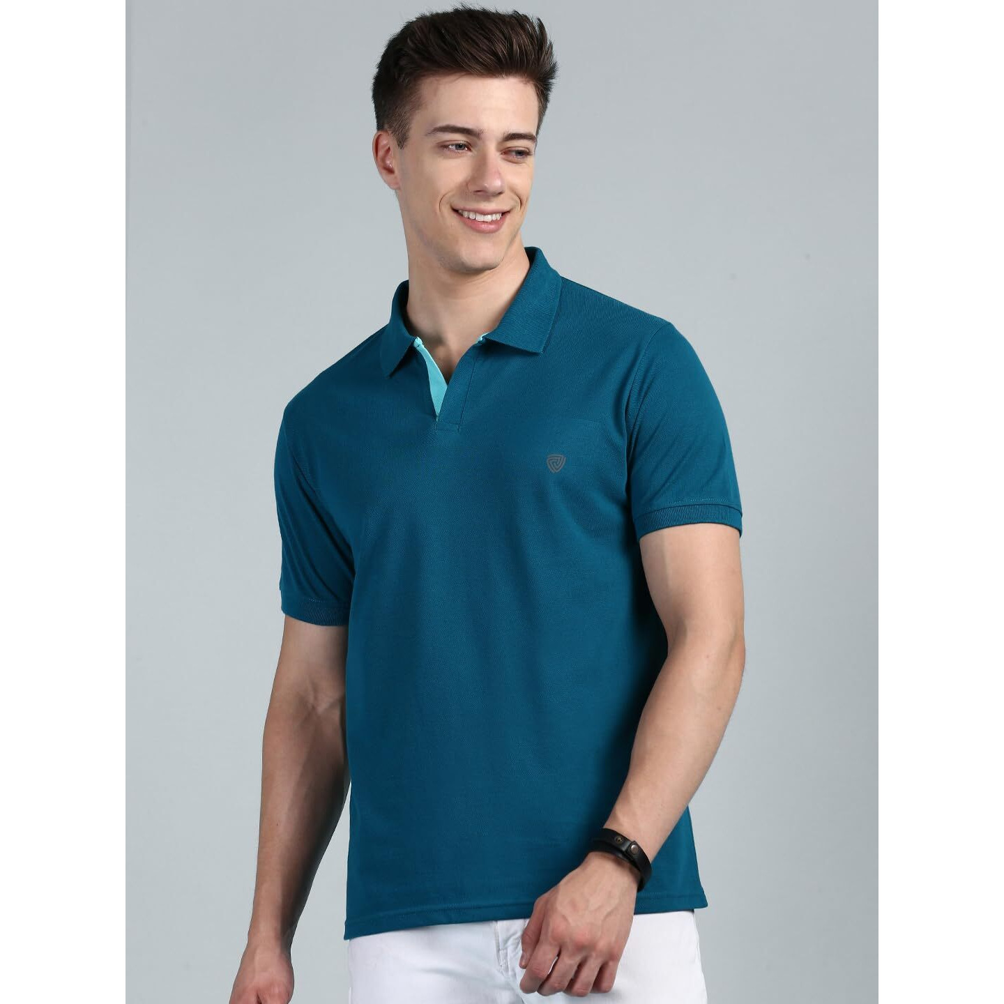 Lux Cozi Pack of 2 Emerald and Pale Green Regular fit Half Sleeves Polo Neck T-Shirt for Men |Polo Casual Tshirt for Men | 100% Combed Cotton - Colour Fresh Quick Dry Ultra Soft (Size  Small)