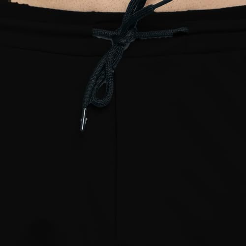 LookMark Mens Solid Lycra Blend Lounge Wear Trendy Track Pant with Pockets Ideal for Night Day or Casual Wear (AZ-LM-OG-Trackpant 06 Black-L)