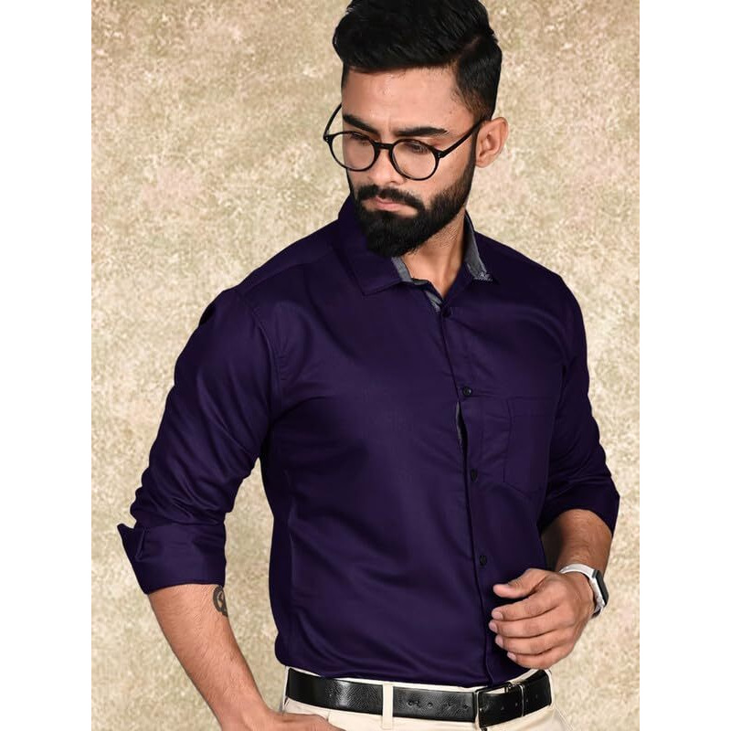 Tee Projekt Casual Shirt for Men Regular Fit Long Sleeve Shirt Suitable for Event Formal Wear