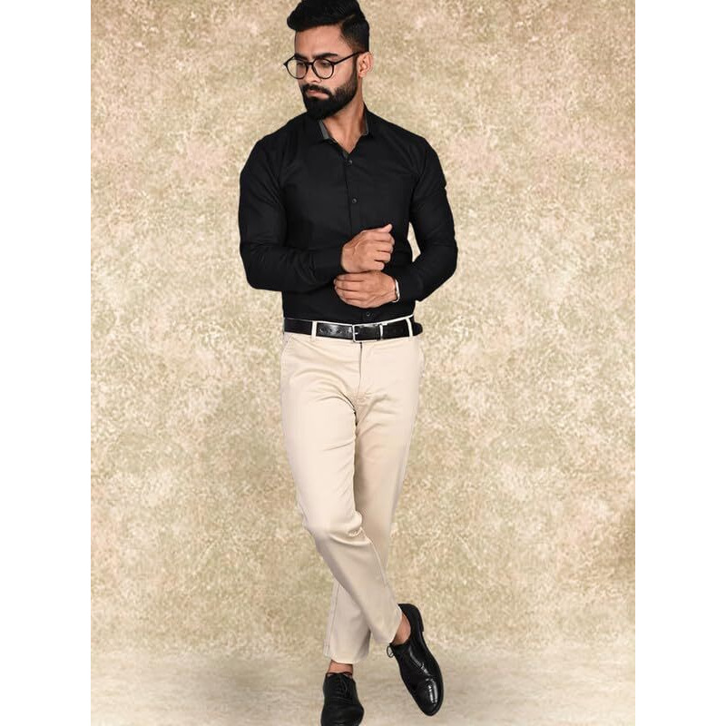 Tee Projekt Casual Shirt for Men Regular Fit Long Sleeve Shirt Suitable for Event Formal Wear