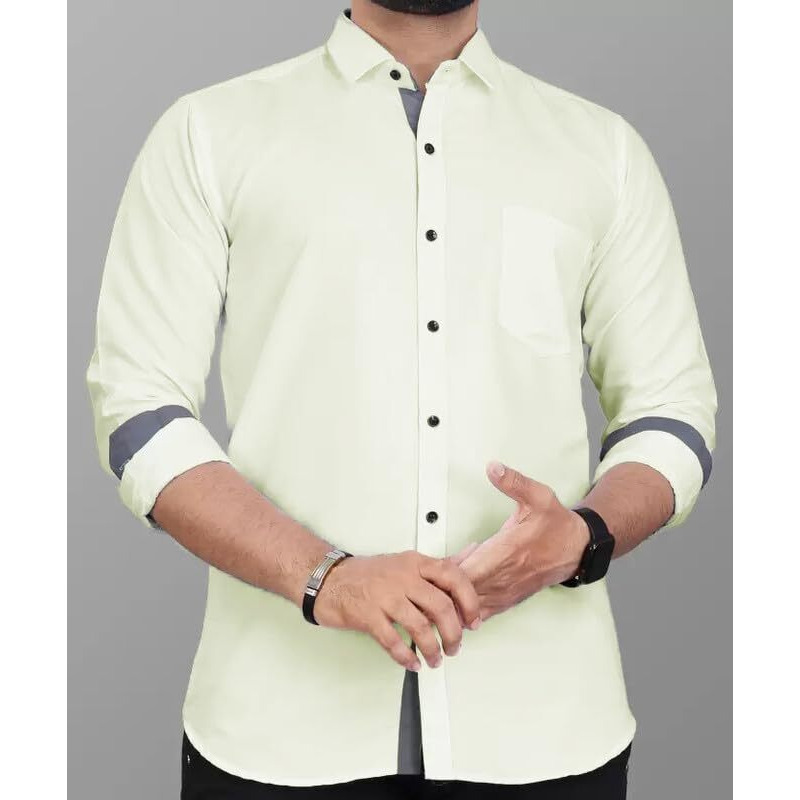 Tee Projekt Casual Cotton Long Sleeve Shirt for Men Formal Wear Regular Wear
