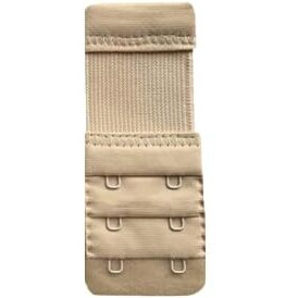 Bureaucrat Elastic Bra Hook Extender-(2 Hook/3 Eye & 3 Hook/3 Eye) with Extra Elastic- Increase Band Length-Bra Hook Extender Combo for Women (2 Hooks -(Beige Pack of 6))