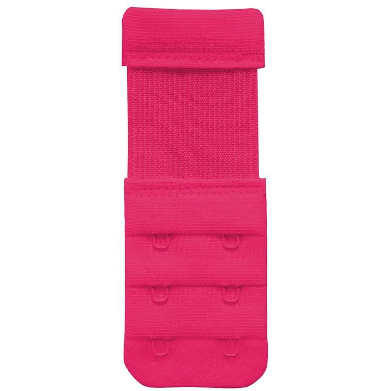Bureaucrat Elastic Bra Hook Extender-(2 Hook/3 Eye & 3 Hook/3 Eye) with Extra Elastic- Increase Band Length-Bra Hook Extender Combo for Women (2 Hooks -(Dark PinkPack of 1)