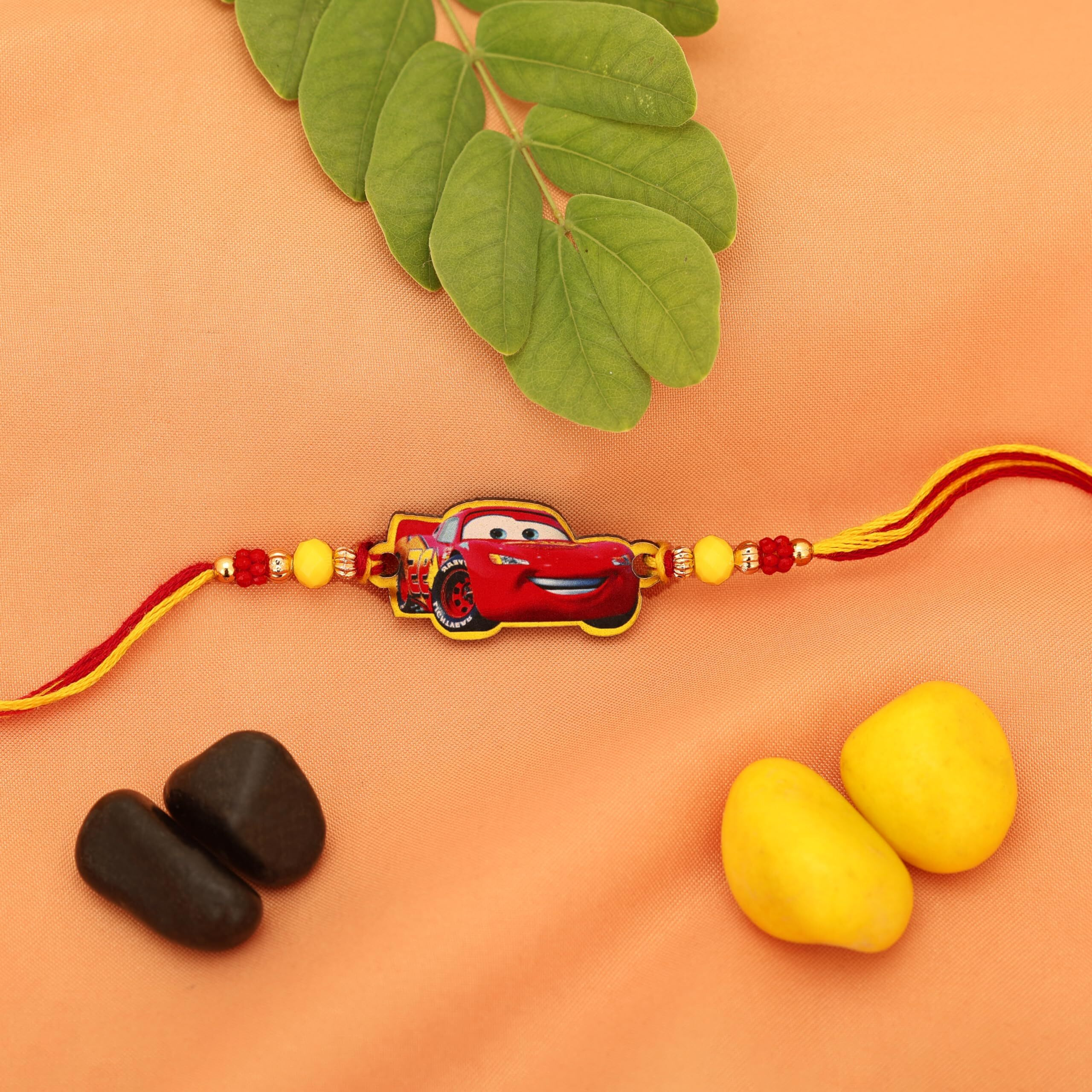Riddhika Ventures Stylish Kids Rakhi Bracelet with Roli Chawal and Greeting Card (P14)