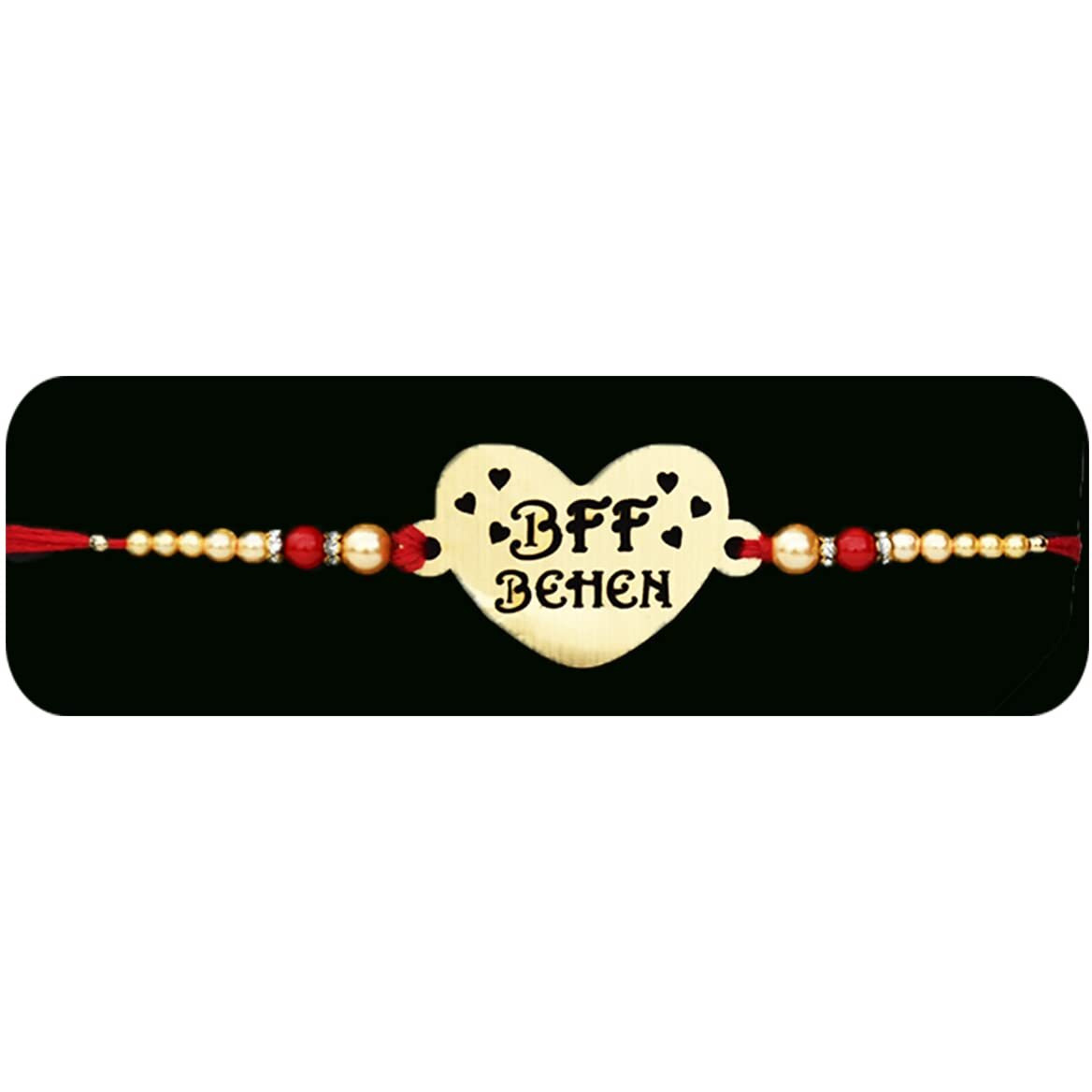 Saugat Traders Rakhi for Sister Pack of 2 - BFF Behen Rakhi and Cool Sister Rakhi for Girls - Designer Rakhi with Roli Chawal and Chopra