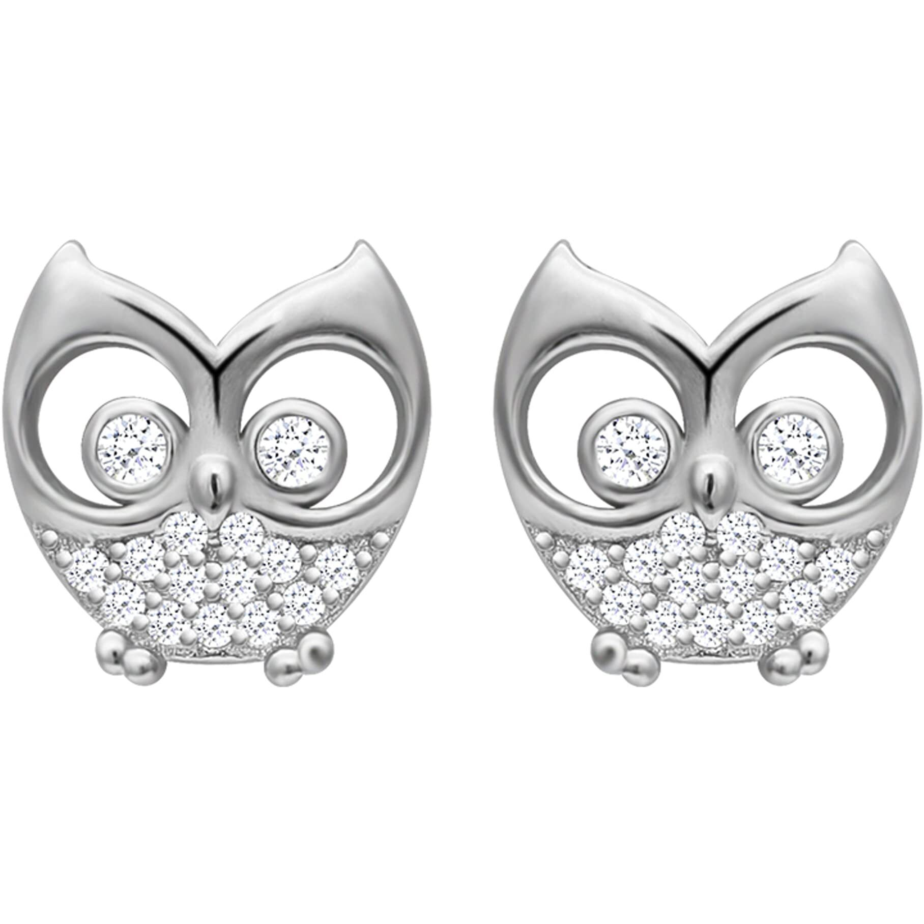 GIVA 925 Silver Anushka Sharma Sparkling Owl Earrings | Rakhi Rakshabandhan Gift for Sister Bhabhi, Gifts for Women & Girls | With Certificate of Authenticity and 925 Stamp | 6 Month Warranty*