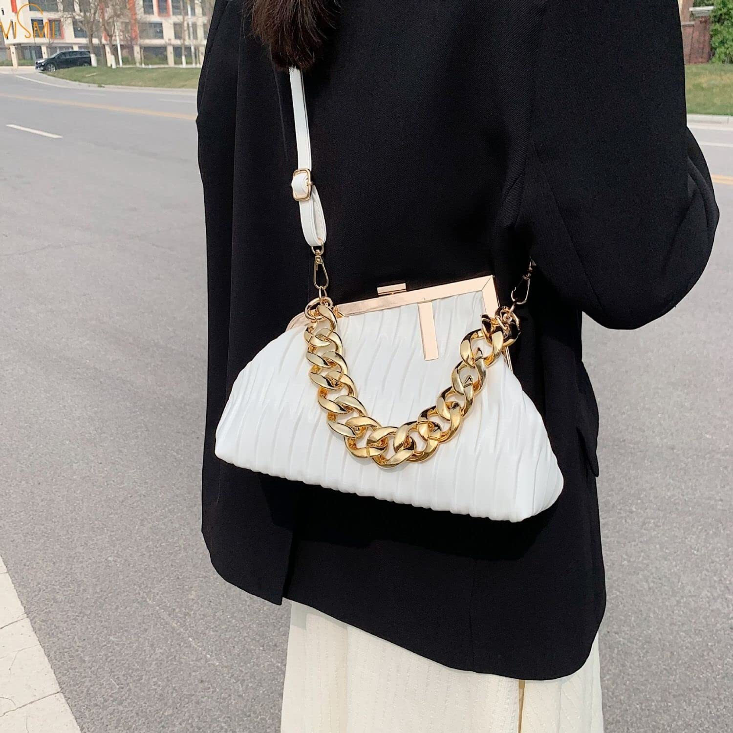 VISMIINTREND Stylish Leather Hobo Shoulder Sling Handbag for Women & Girls| Ladies Crossbody Casual Party Hand Purse with Long Strap | Anniversary, BirthdayGift for wife, Rakhi Gifts for Sister/Bhabhi