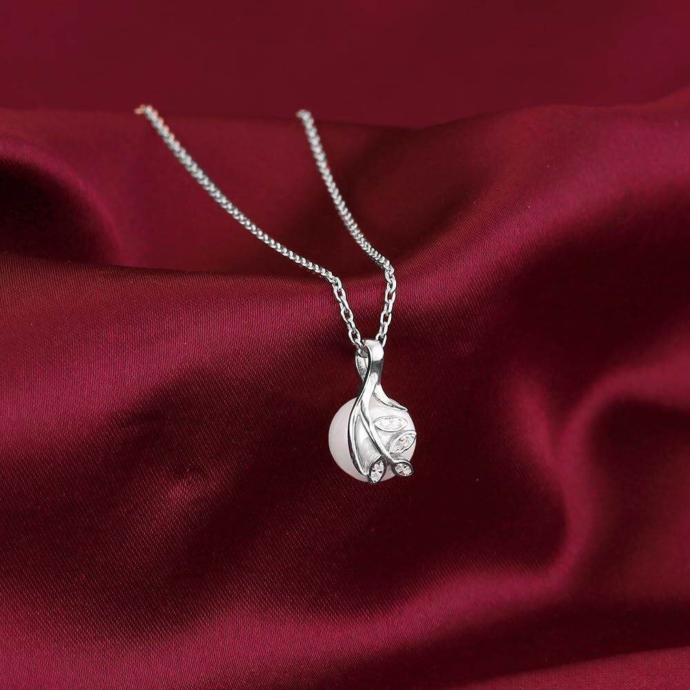 GIVA 925 Silver Soul Pearl Pendant With Link Chain | Rakhi Rakshabandhan Gift for Sister Bhabhi, Gifts for Women & Girls| With Certificate of Authenticity and 925 Stamp | 6 Month Warranty*