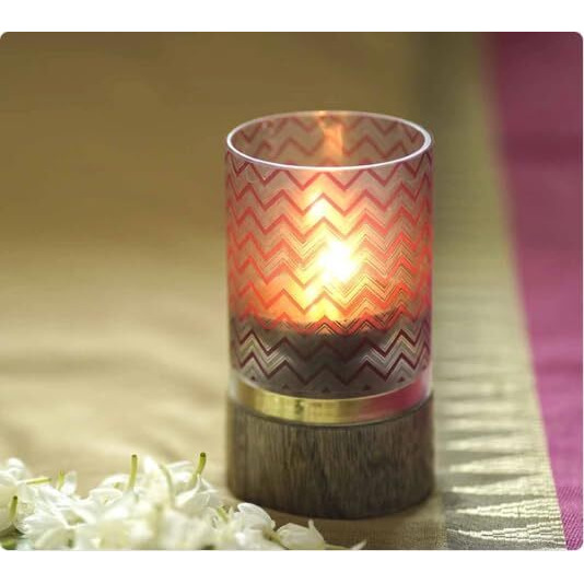 True Decor 6.2 Inch Akhand Diya for Puja Modern Design Akhand Jyoti Diya Big Size Brass