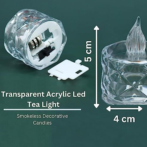 TrueDecor 36PC LED Candles Artificial Candles for Home Decor LED Diya Candle Light Lamp Fake Candle