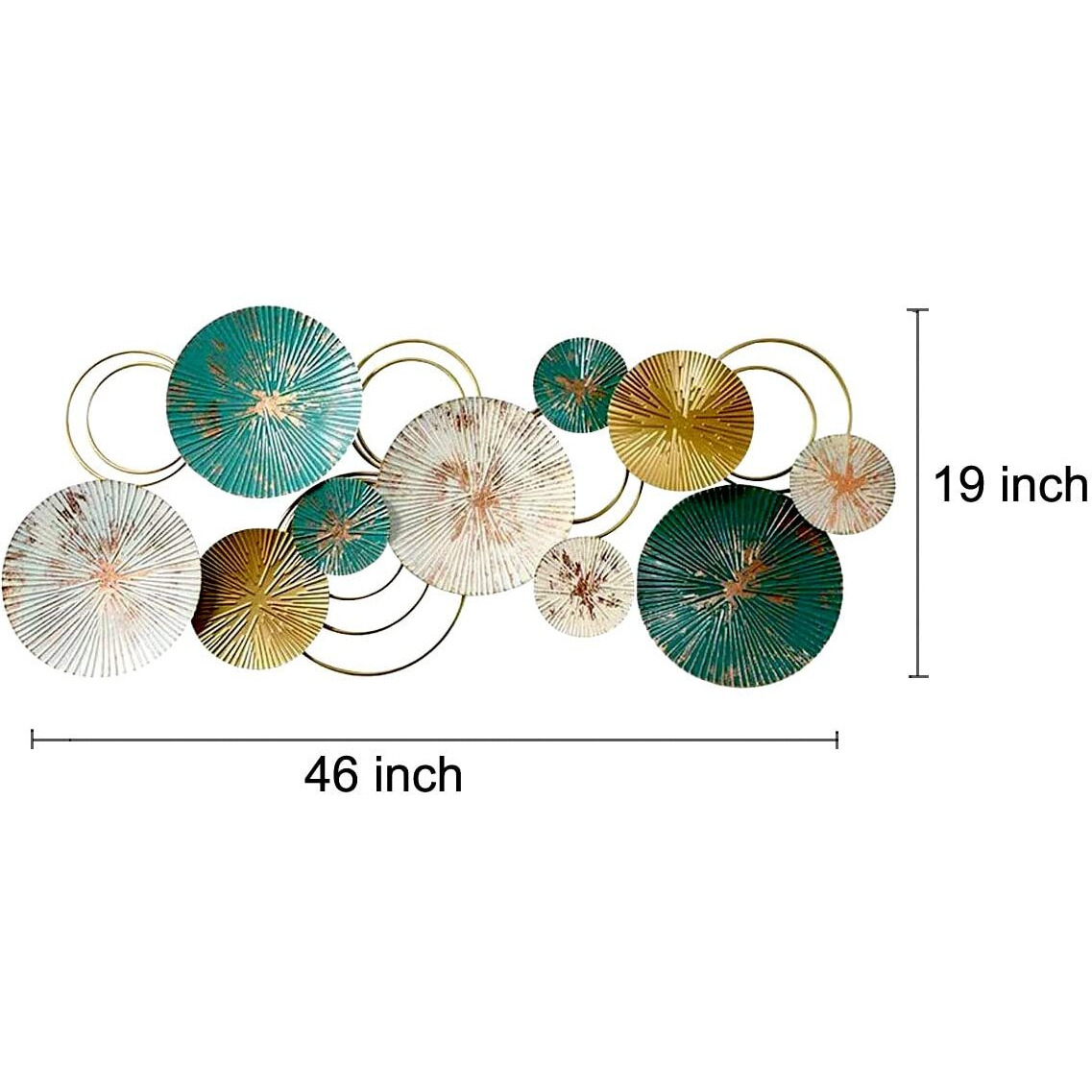 DSH CRAFTING YOUR CURIOSITY Metal Wall Decor Wall Hanging Multi Color Wall Arts for Home Hotel Office Living Room Bedroom (Size 46X19 Inch) Decoration Item