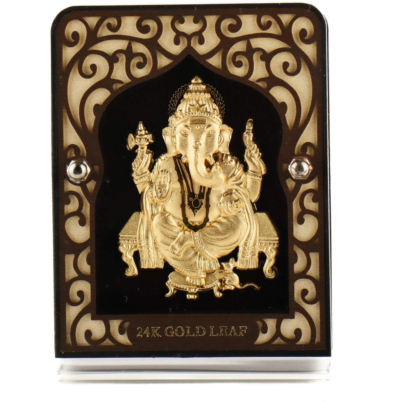 Hem Jewels 999 Gold Ganesh Frame for Gift and Home Dcor (4 X 3 Inches)