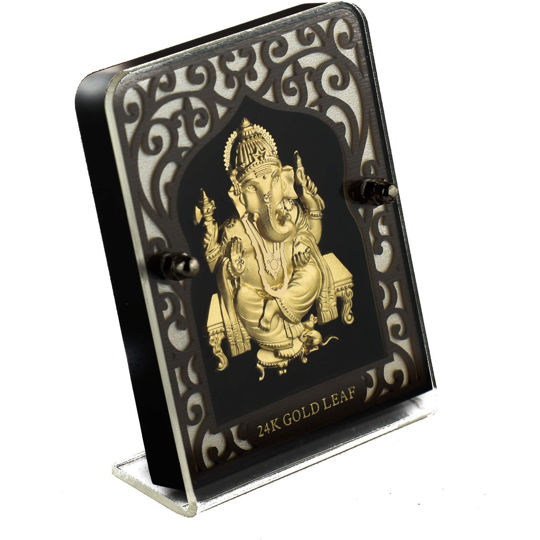 Hem Jewels 999 Gold Ganesh Frame for Gift and Home Dcor (4 X 3 Inches)