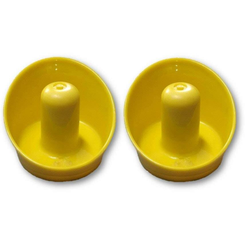 Laxmi Ganesh Billiard Set of 2 Air Hockey Pushers and Striker (Yellow)