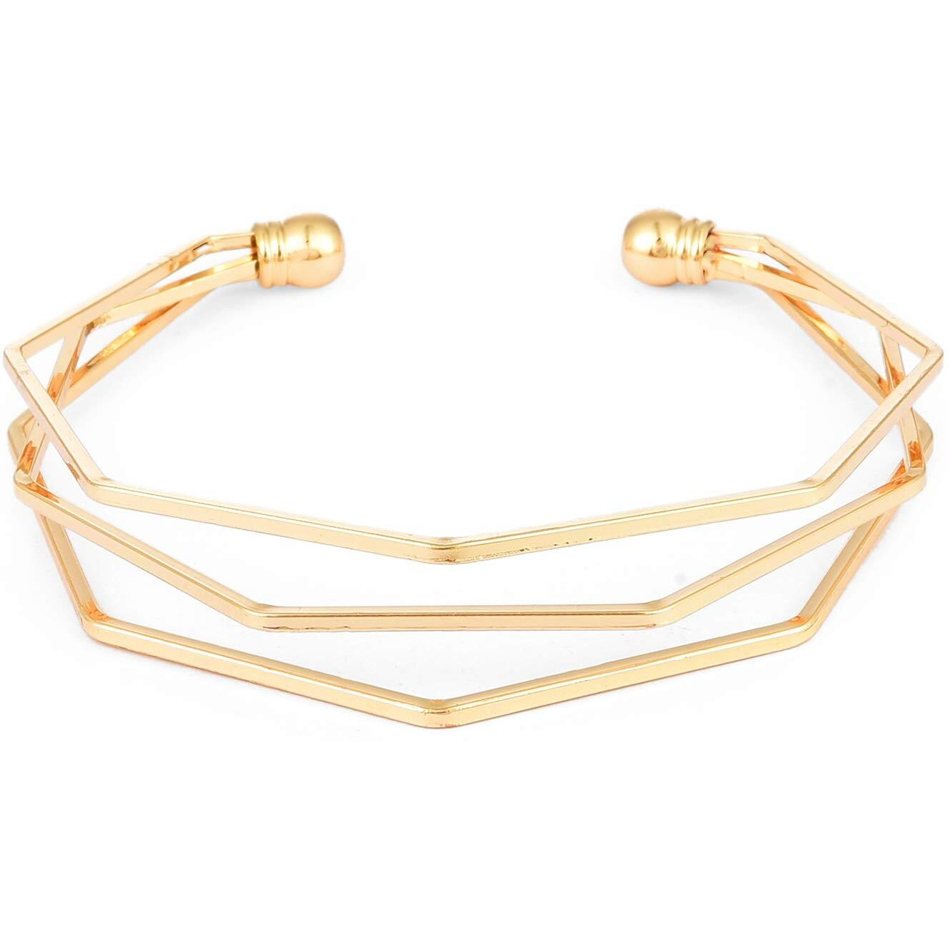 Yellow Chimes Latest Collection Western Style Gold Plated Kada Bracelet For Women And Girls.