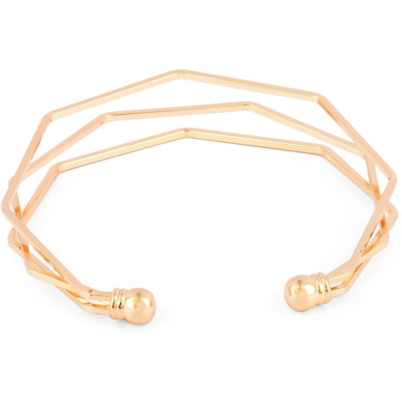 Yellow Chimes Latest Collection Western Style Gold Plated Kada Bracelet For Women And Girls.