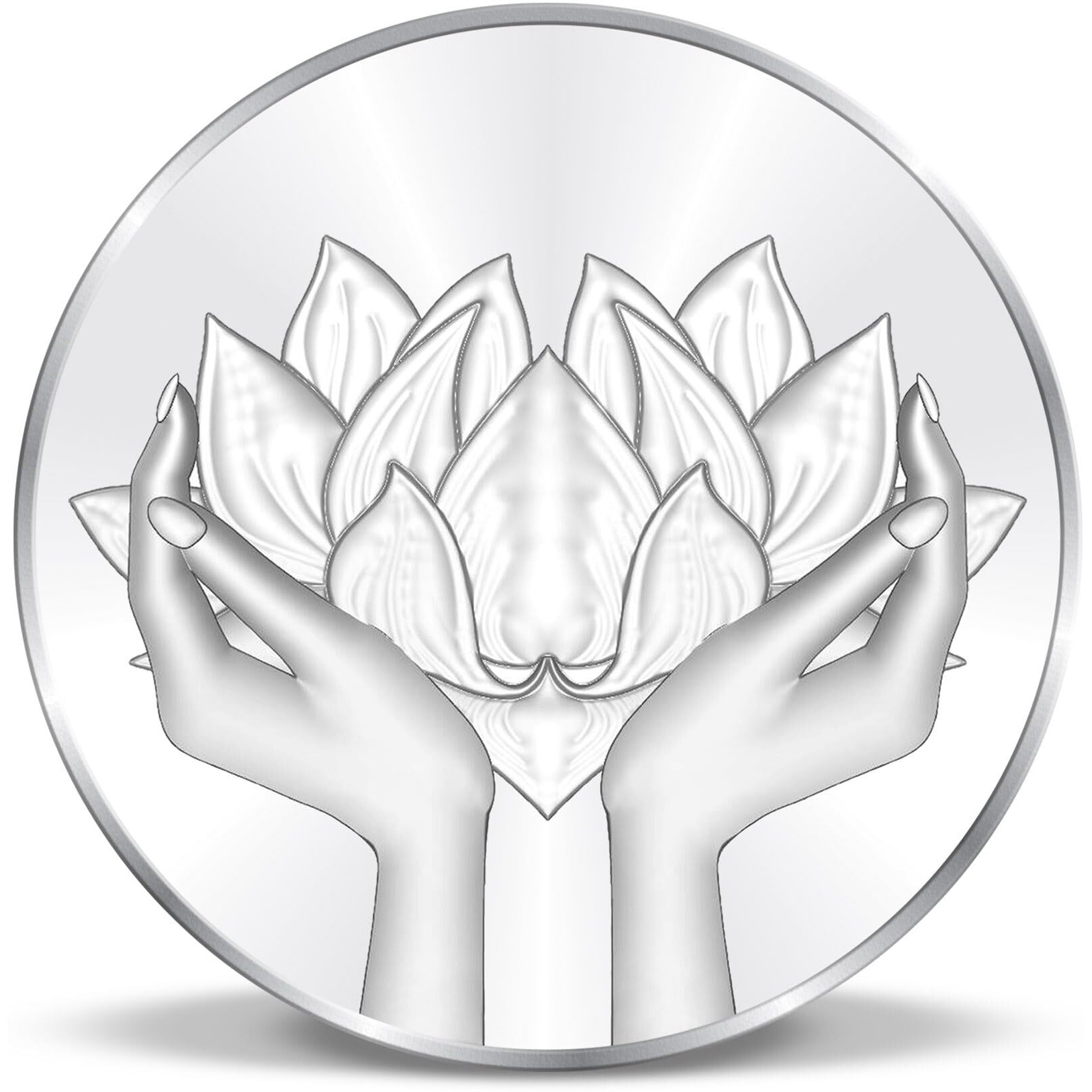 ACPL Precious Moments BIS Hallmarked Lotus Silver Coin 999 Pure