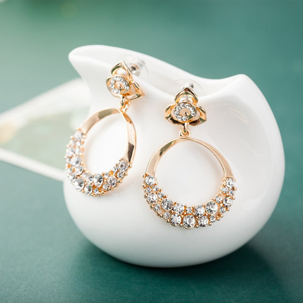 Shining Diva Fashion Stylish Fancy Golden Gold Plated Earrings for Women (9567er)