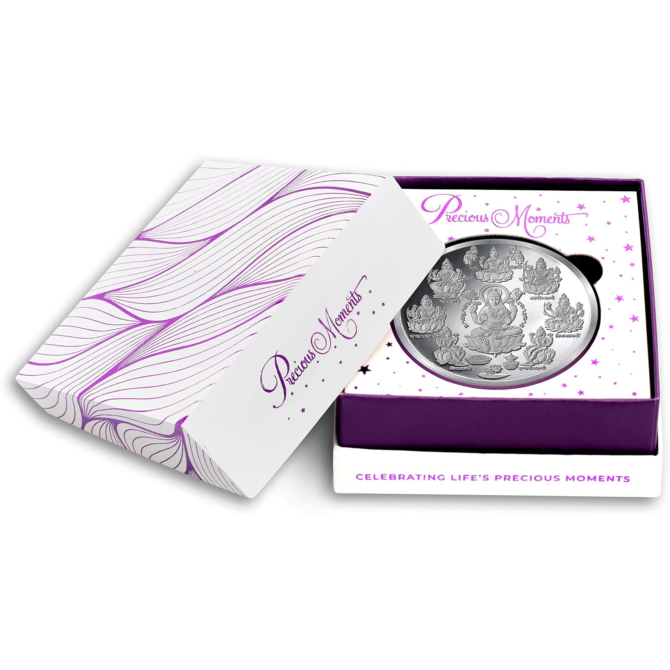 ACPL Precious Moments BIS Hallmarked Silver Coin Ashta Laxmi 50 gm BIS Hallmarked 999 Pure