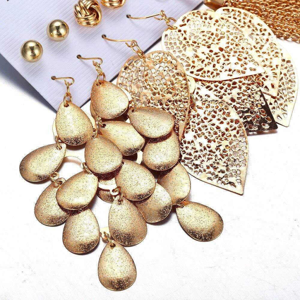 YouBella Jewellery Celebrity Inspired Gold Plated Earrings Combo for Girls and Women (Style 5)
