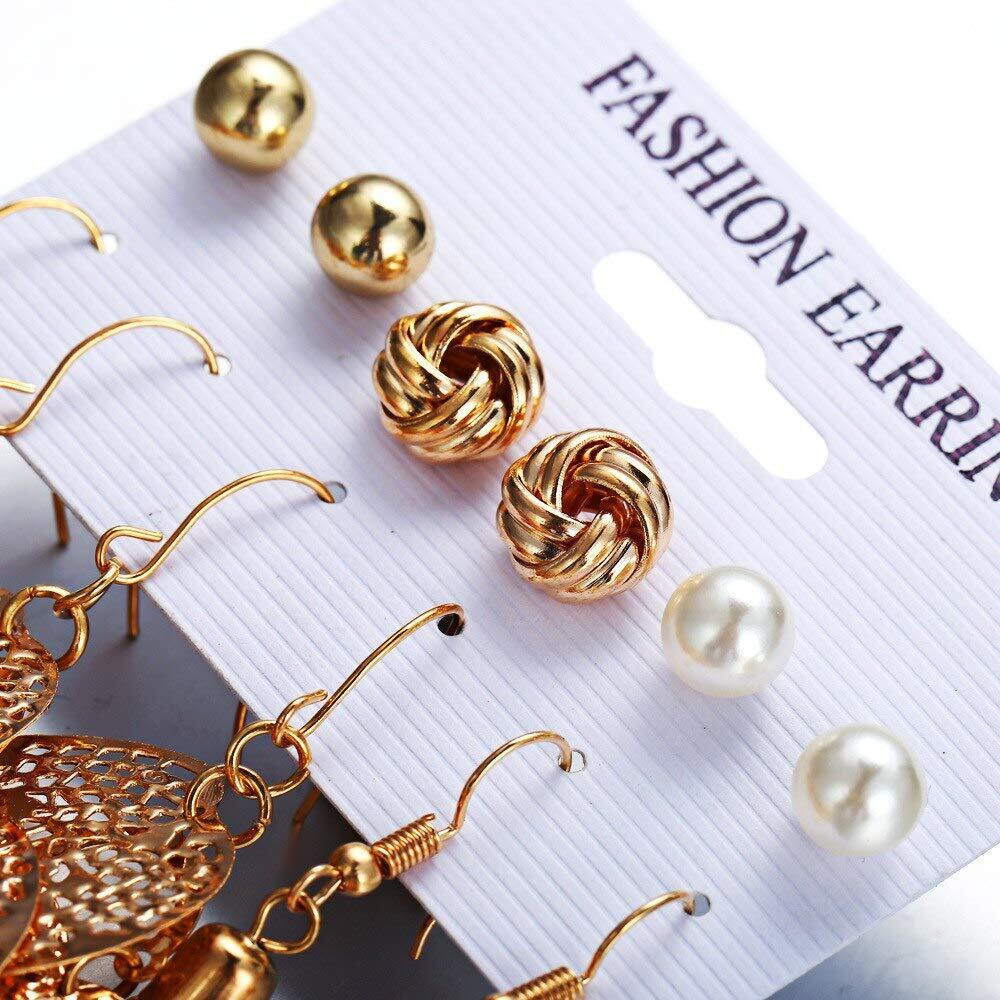 YouBella Jewellery Celebrity Inspired Gold Plated Earrings Combo for Girls and Women (Style 5)