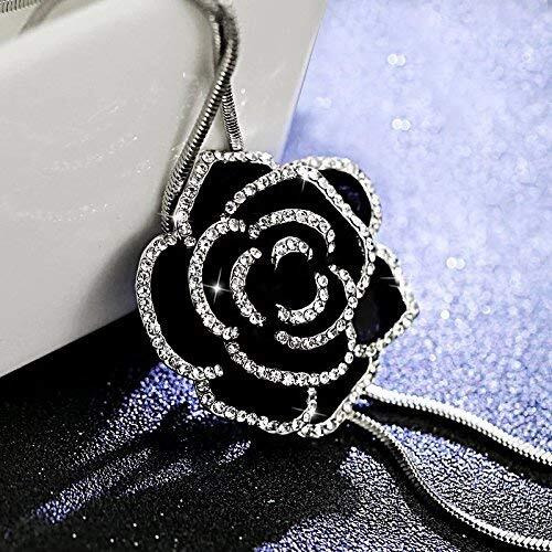 YouBella Long Chain Silver Plated Necklace Pendant For Women & Girls