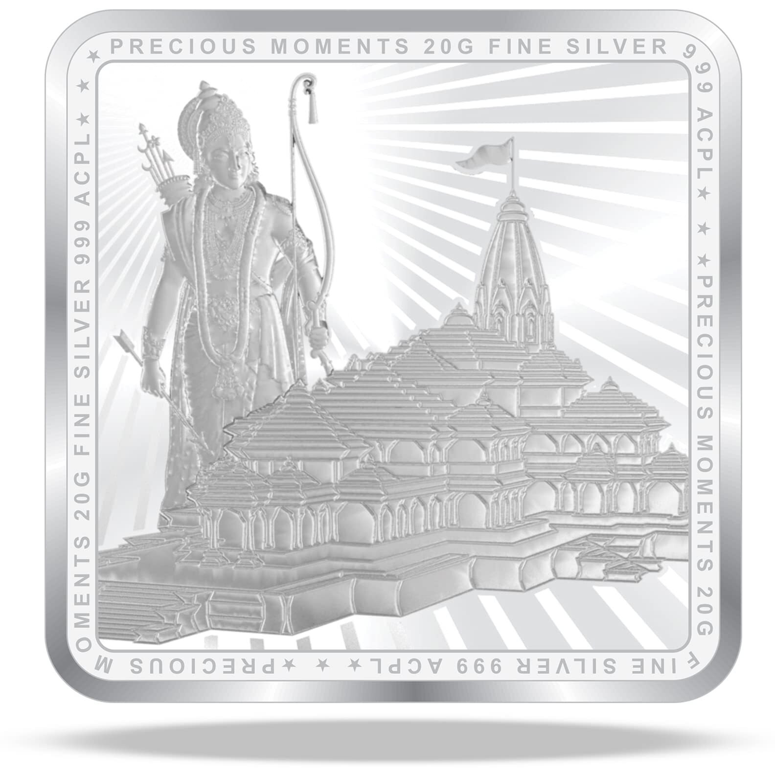 ACPL Precious Moments BIS Hallmarked Ram darbar 20 Gram 999 Pure Silver Coin