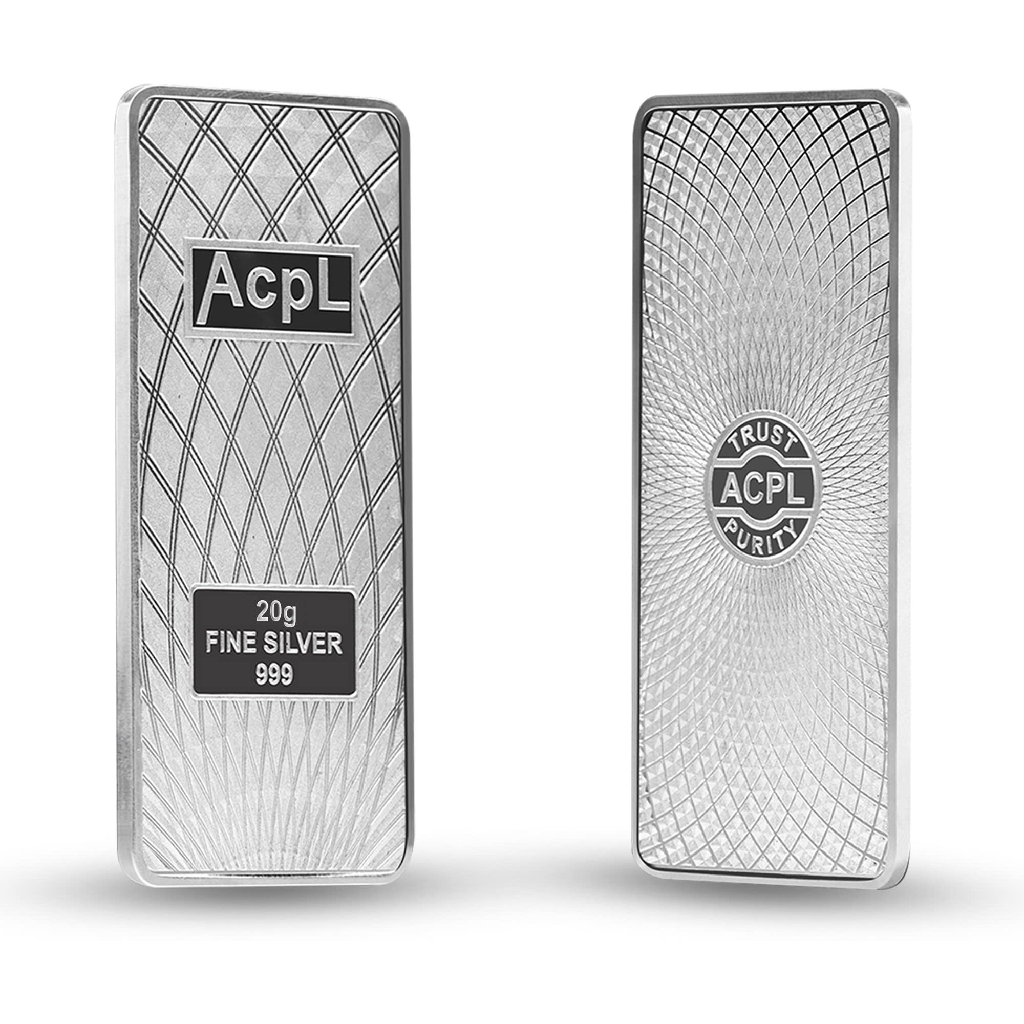 ACPL Precious Moments BIS Hallmarked 20 Gram Silver Coin Bar 999 Purity with Blister Packing