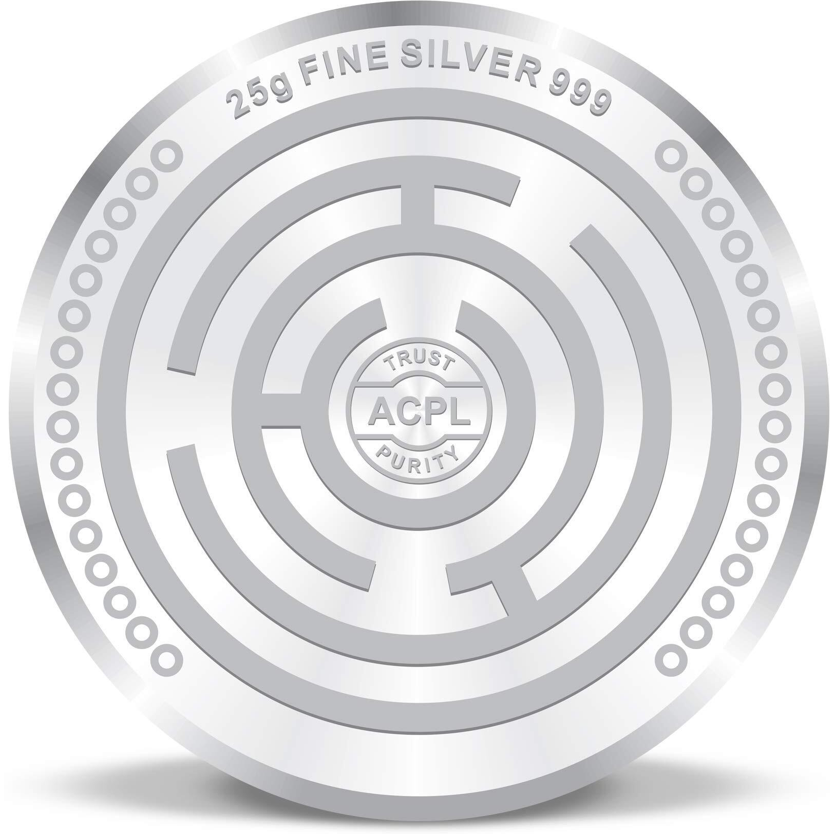 ACPL Precious Moments BIS Hallmarked Silver Coin Happy Birthday Celebration Ceremony Gift 25 gm 999 Pure