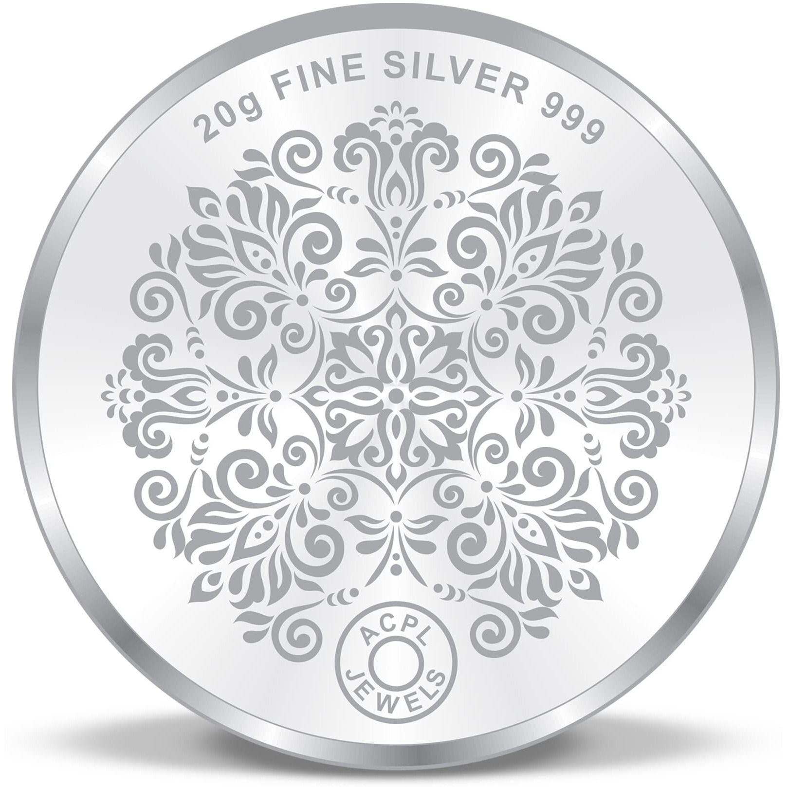 ACPL Precious Moments BIS Hallmarked Astha laxmi 20 Gram 999 Pure Silver Coin