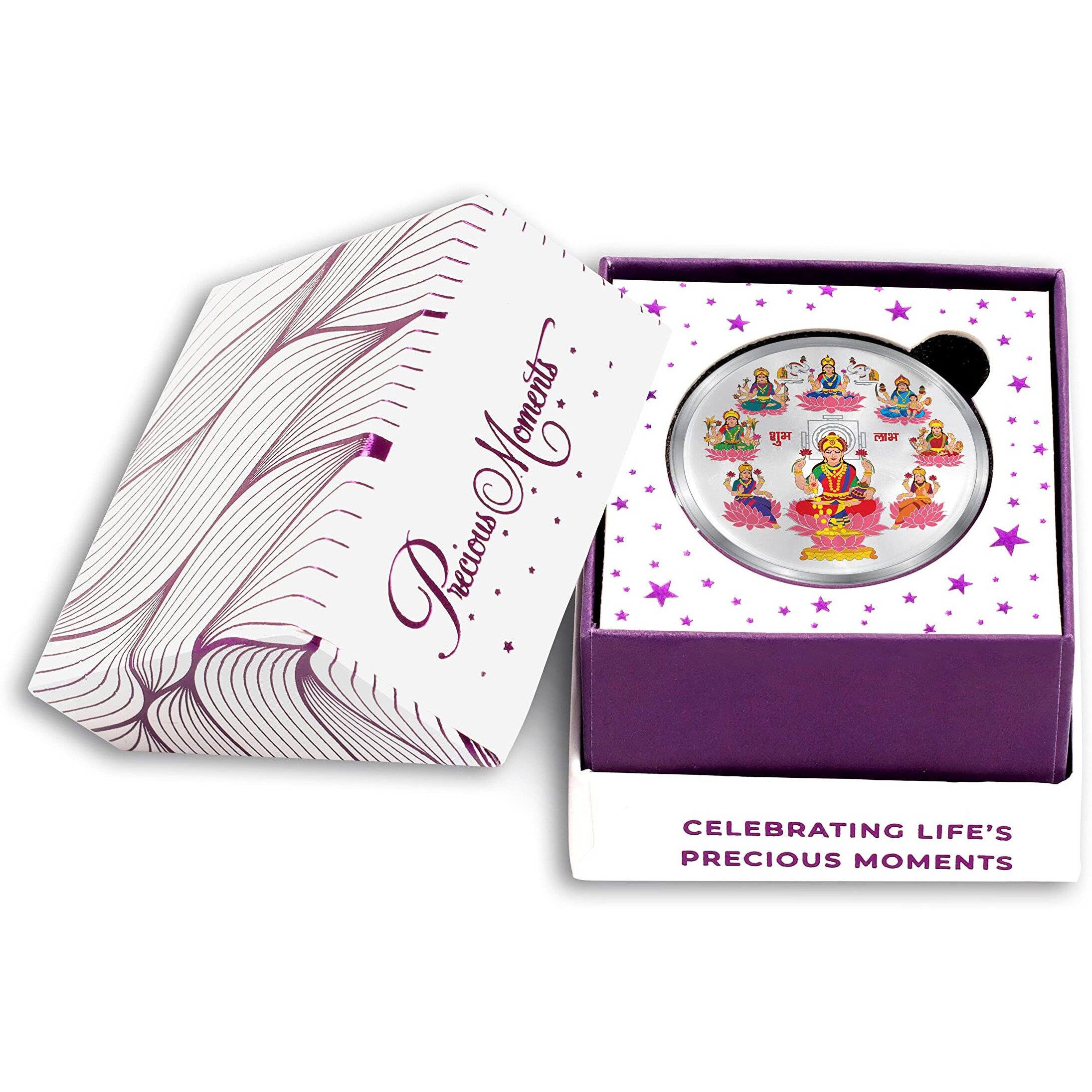 ACPL Precious Moments BIS Hallmarked Astha laxmi 10 Gram 999 Pure Silver Coin