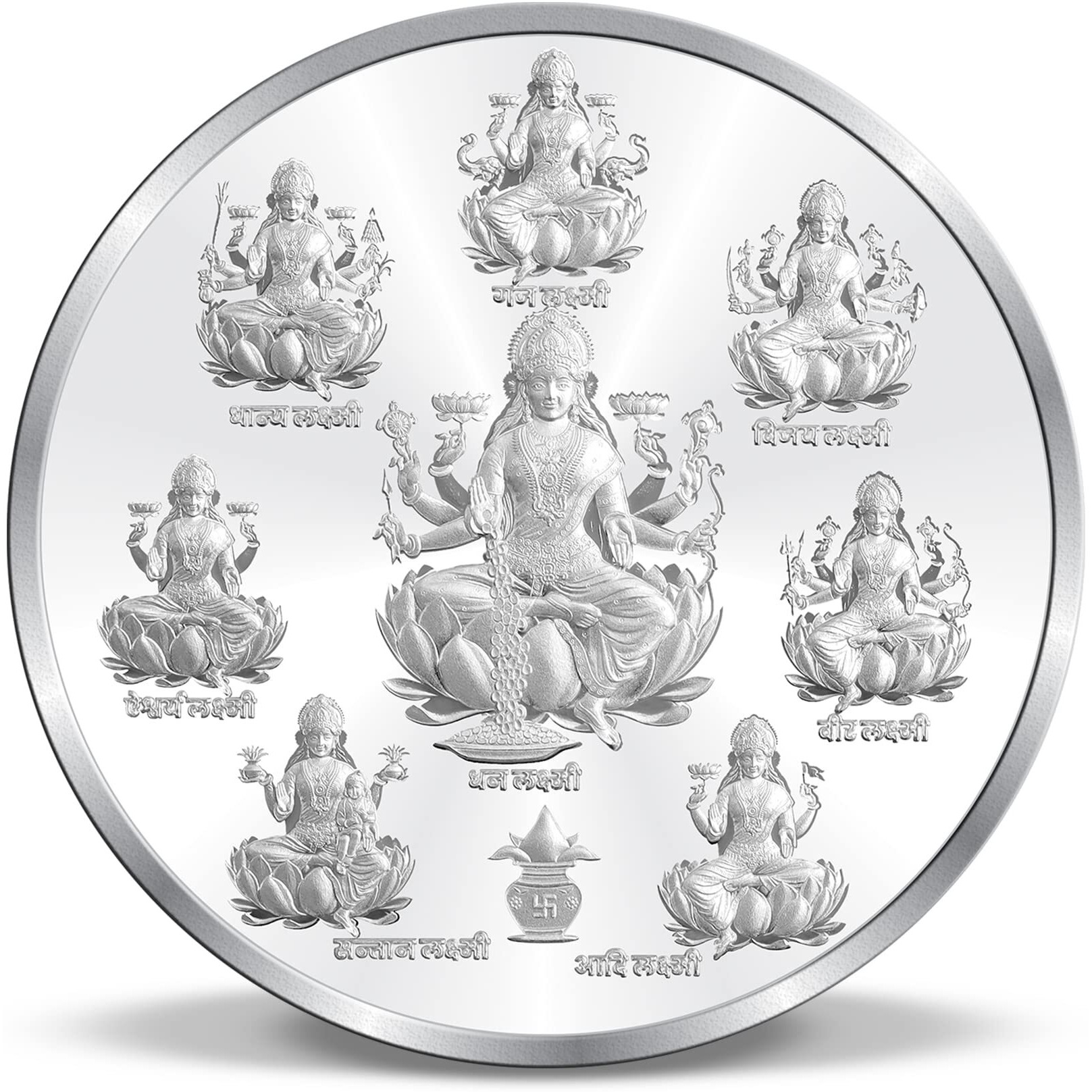 ACPL Precious Moments BIS Hallmarked Silver Coin Ashta Laxmi 10 gm BIS Hallmarked 999 Pure