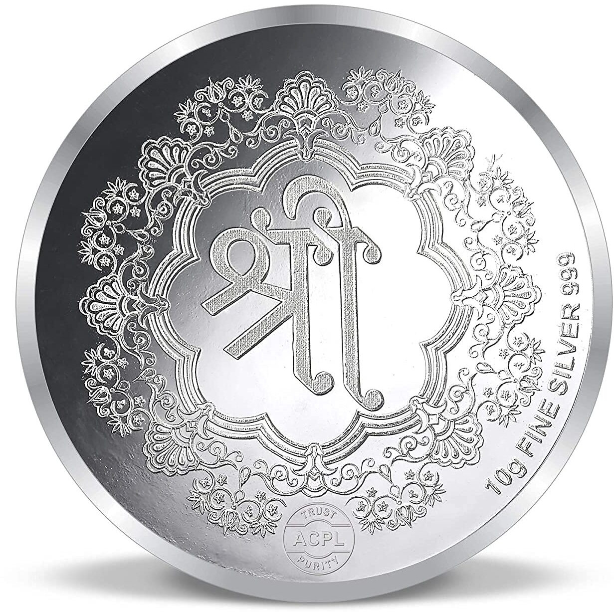ACPL Precious Moments BIS Hallmarked Silver Coin Ashta Laxmi 10 gm BIS Hallmarked 999 Pure