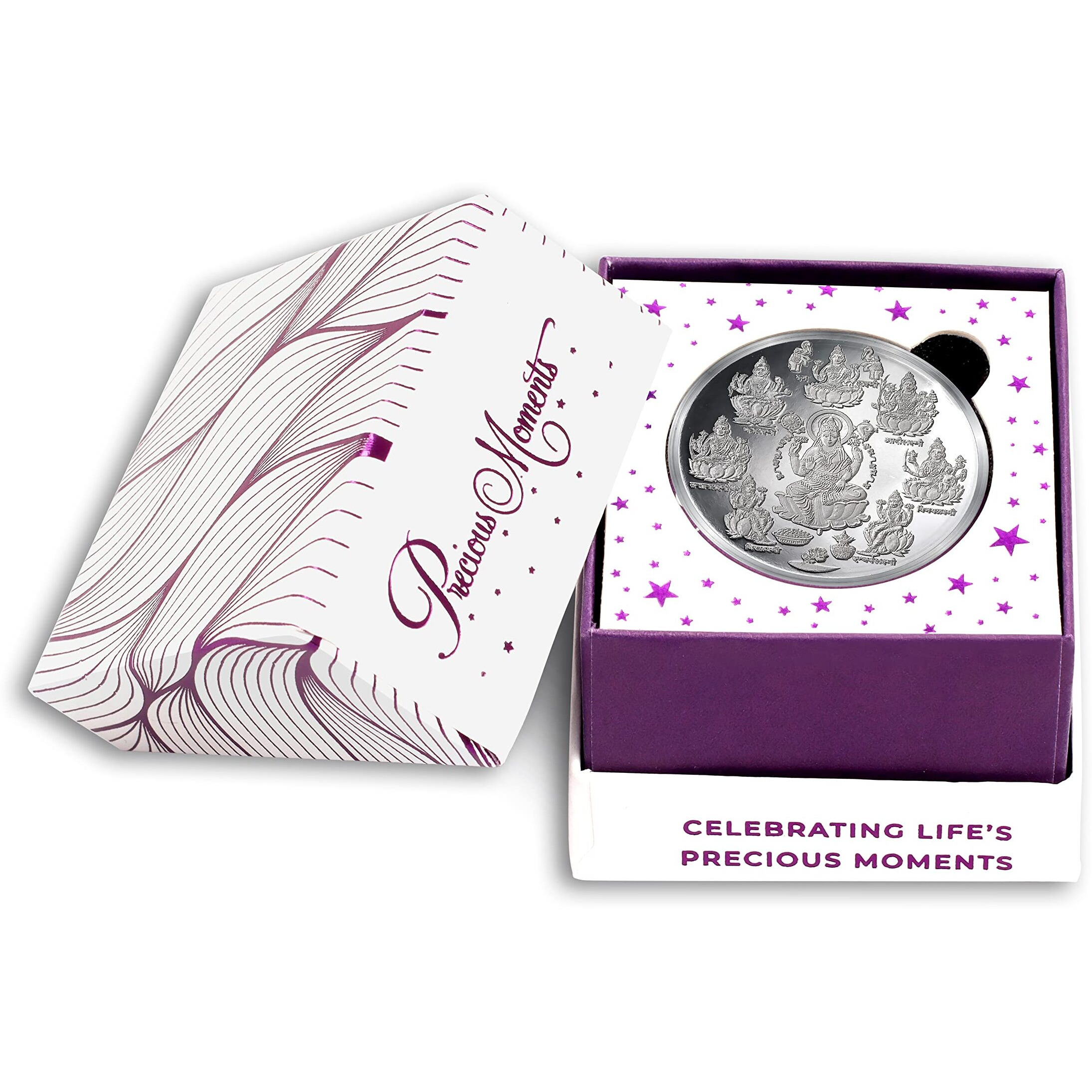 ACPL Precious Moments BIS Hallmarked Silver Coin Ashta Laxmi 10 gm BIS Hallmarked 999 Pure