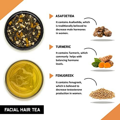 TEACURRY Facial Hair Tea (1 Month Pack, 30 Tea Bags) - Helps With Unwanted Hair Hair Removal And Facial Hair Removal - 100% Natural Ingredients, Herbal Tea, 100 Gram