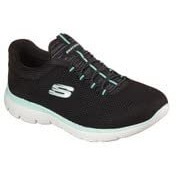 Skechers Womens Summits - Cool Classic Black Shoes - 4 UK (7 US) (Summits - Cool Classic-Black-4)