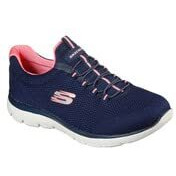 Skechers Womens Summits - Cool Classic NVY/PNK Sneaker - 3 UK (6 US) (149206ID-NVPK)