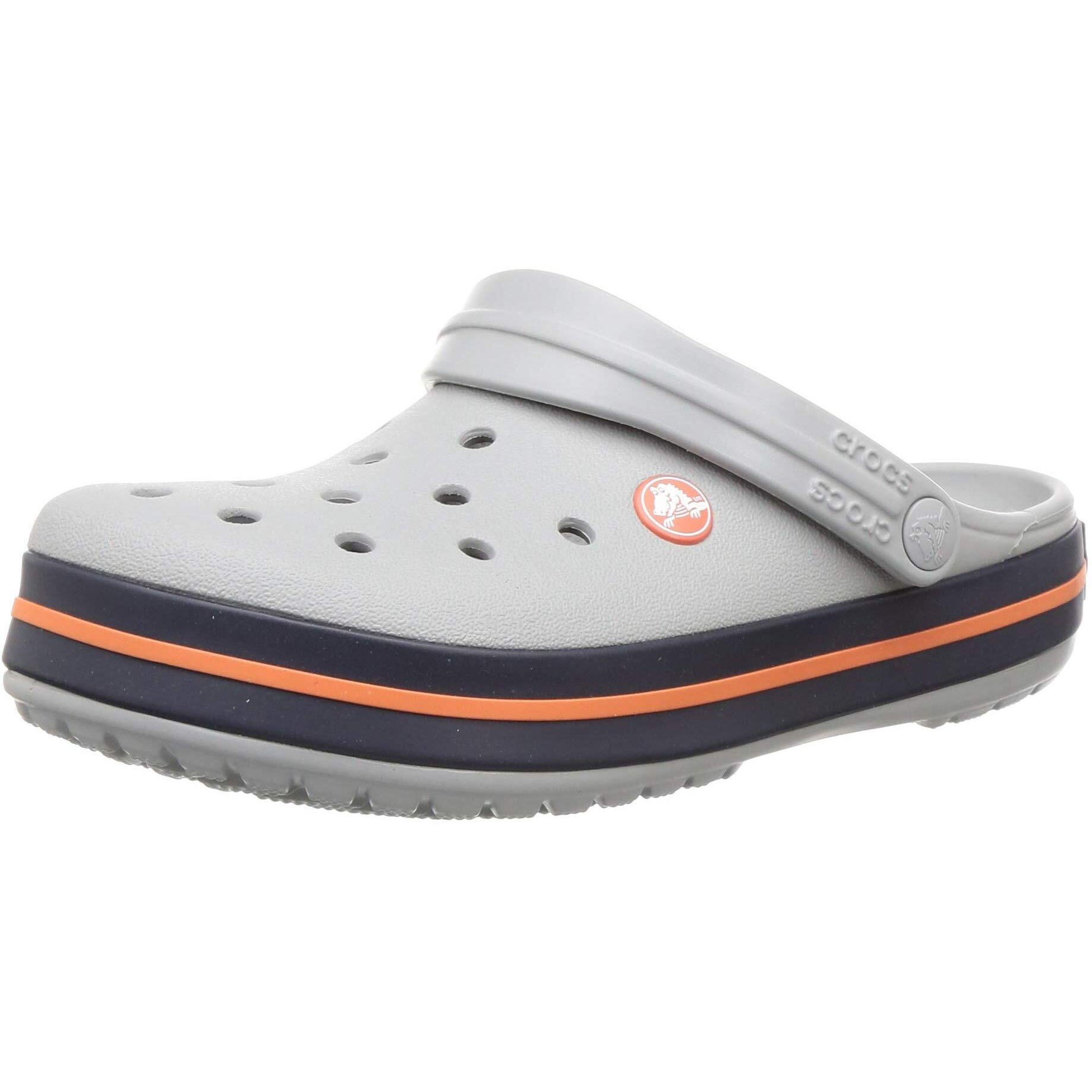 Crocs Unisex Adult Light Grey/Navy Crocband Clog 11016-01U-M8W10_1
