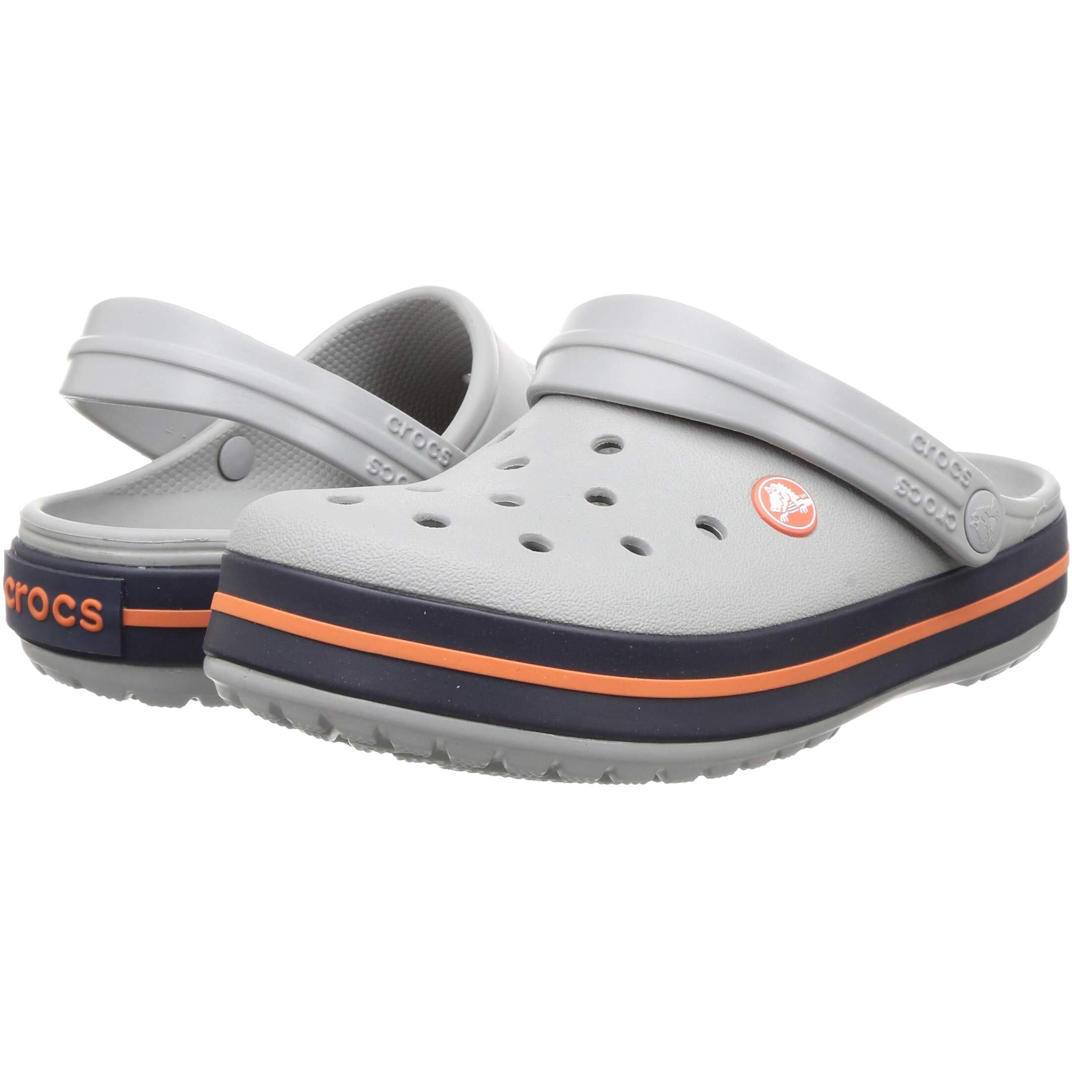 Crocs Unisex Adult Light Grey/Navy Crocband Clog 11016-01U-M8W10_1