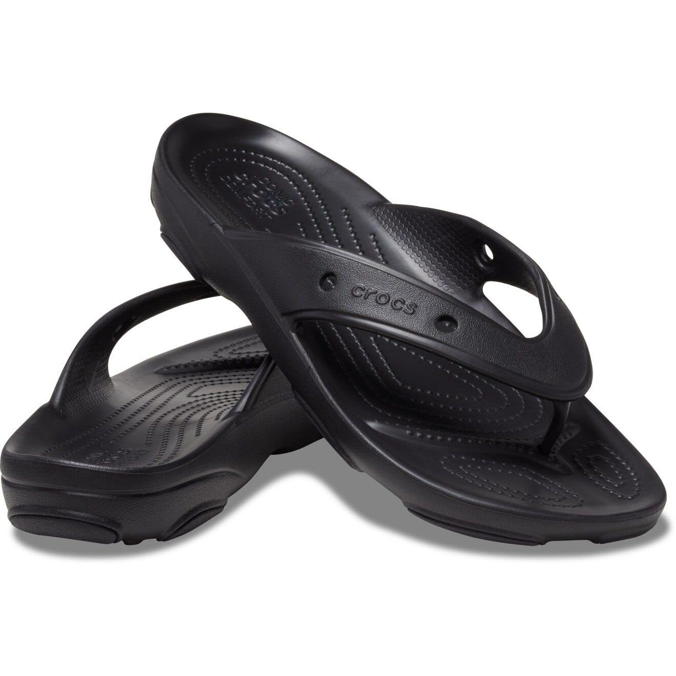 crocs unisex-adult Clscallterflip Black Flip Flop - 10 UK (207712)