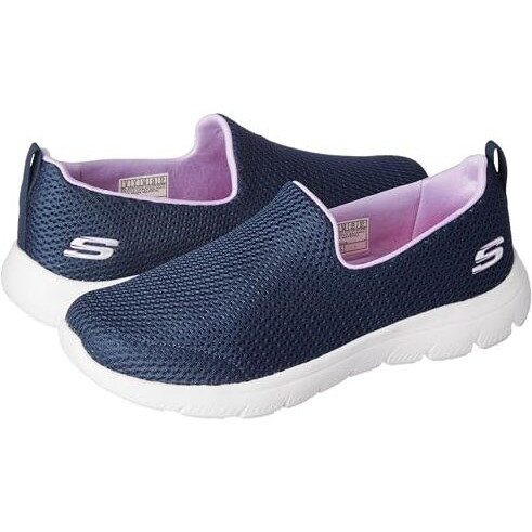 Skechers Womens Summits - 896223ID Navy/Purple Casual Shoe - 7 UK (10 US) (896223ID-NVPR)