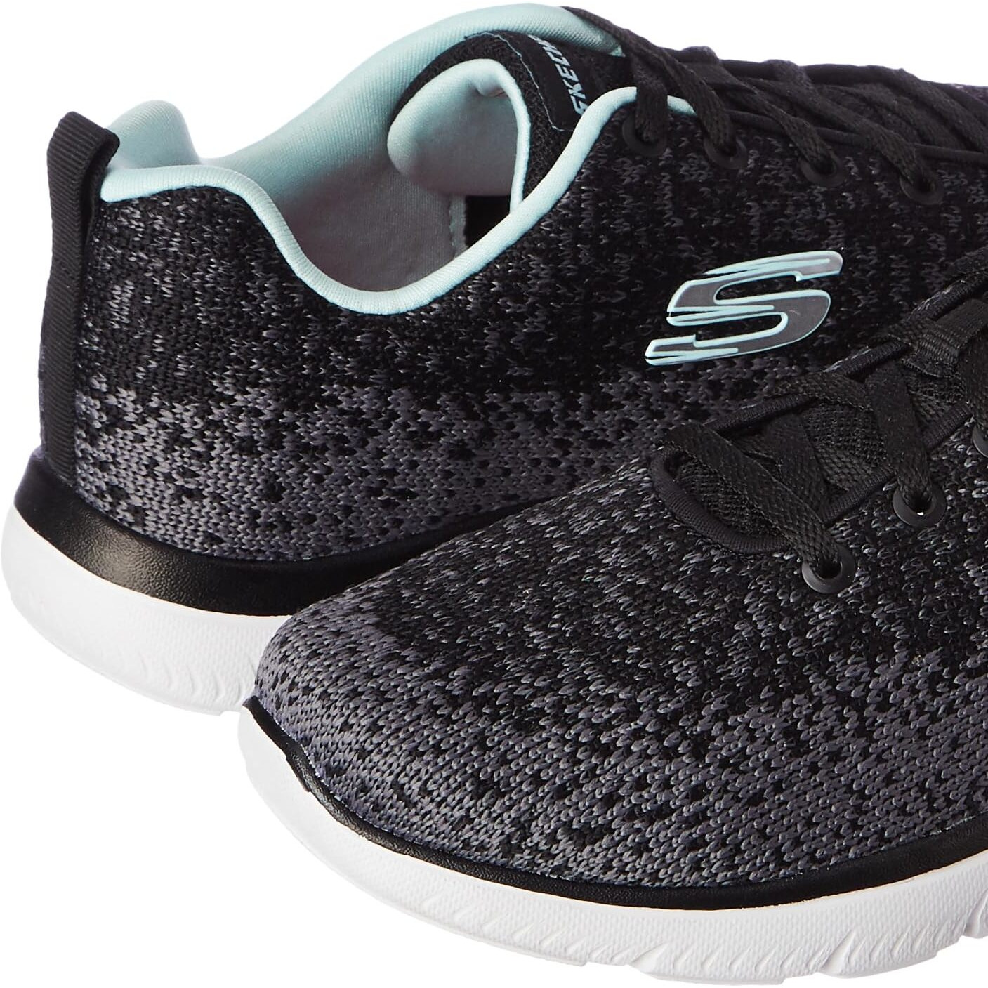 Skechers Womens Summits - 896224ID Black/Aqua Casual Shoe - 7 UK (10 US) (896224ID-BKAQ)