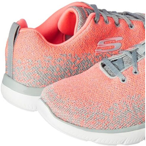 Skechers Womens Summits - 896224ID Gray/Coral Casual Shoe - 4 UK (7 US) (896224ID-GYCL)